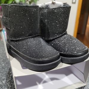 UGG Keelan Black Glitter Toddler Boots